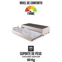 Ver imagem 6 de Bicama Box Solteiro Linho Bege 120x203x28 Cm com Colchão Auxiliar Ecoflex
