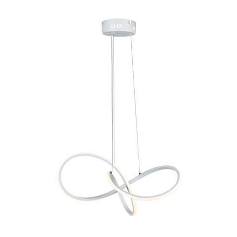 Lustre Pendente Taschibra Design Tóquio 30w Led 45cm Luz Quente 3000k Bivolt Branco