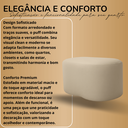 Ver imagem 6 de Puff Orgânico Feijão Curvo Redondo Confortável Sala Moderno Suede