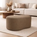 Ver imagem 1 de Puff Orgânico Feijão Curvo Redondo Confortável Sala Moderno Suede