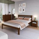 Ver imagem 1 de Cama de Casal de Madeira Maciça para Colchão 138x188cm Multimóveis Cr35273