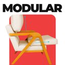 Ver mais imagens de Kit 2 Poltrona Sala Decorativa Mona Estofada Veludo Gelo Base Madeira Castanho - Arkell