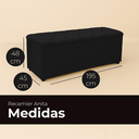 Ver imagem 1 de Recamier Bau Estofado Casal King Padrão Anita 195 Cm Veludo