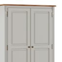 Ver imagem 3 de Guarda Roupa Madeira 2 Portas 60818 Hannover Linz Móveis - Off White/imbuia Glazer