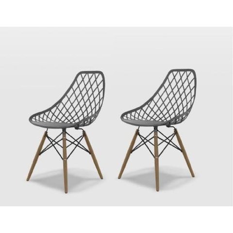Kit 2 Cadeiras Kaila – Polipropileno, Design Ergonômico e Fácil Limpeza