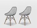Ver imagem 1 de Kit 2 Cadeiras Kaila – Polipropileno, Design Ergonômico e Fácil Limpeza