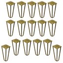 Ver imagem 1 de Kit 16 Pés de Metal 15 CM Hairpin Legs Mesas de Centro Puffs Dourado