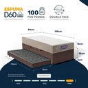 Ver imagem 3 de Cama Box Baú + Colchão Gazin de Espuma D60 Double Face Force Plus + Auxiliar de Espuma Solteiro