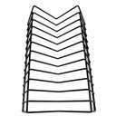 Ver imagem 7 de Organizador de Armário Suporte de Prato Vertical Preto 12 Pratos Arm