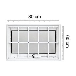 Vitrô Alumínio Branco Maxim-ar 60x80 com Grade Lux - 4