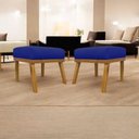 Ver imagem 1 de Kit 2 Puffs Decorativos Firenze Retangular - Azul-royal Corino