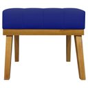 Ver imagem 5 de Kit 2 Puffs Decorativos Firenze Retangular - Azul-royal Corino