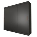 Ver imagem 3 de Guarda-roupa Casal Columbia 3 Portas 2 Gavetas 100% Mdf Preto - Panorama Móveis