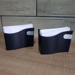 Kit 24 Suporte Porta Guardanapo Médio 14cm Mesa Lancheria Restaurante Bar Padaria Brinox Preto - 7