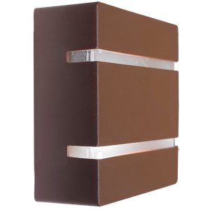 Arandela Externa Luminária de Parede Slim 2 Focos Soquete G9:marrom/liso/110/220