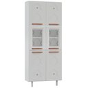 Ver imagem 1 de Armário Paneleiro Aço Telasul Mirage New Com Vidro Branco