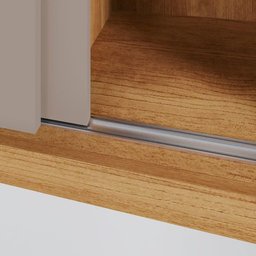 Guarda Roupa com Espelho 2 Portas 2 Gavetas Panamá Salleto Cinamomo/off White - 4