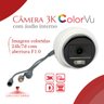 Câmera Dome 3K Com Microfone ColorVu Ultra HD Lente 2,8mm - 2