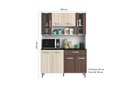 Ver imagem 3 de Kit Cozinha 8 Portas 1 Gaveta Livia Branco/Rovere/Amêndoa - FdECOR