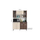 Ver imagem 3 de Kit Cozinha 8 Portas 1 Gaveta Livia Branco/Rovere/Amêndoa - FdECOR