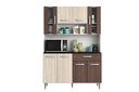 Ver imagem 1 de Kit Cozinha 8 Portas 1 Gaveta Livia Branco/Rovere/Amêndoa - FdECOR