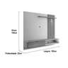 Painel para Tv 1,60 Tocantins Off White/freijo Colibri - 6