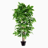 Árvore Seringueira Artificial Planta Grande p/ Decoração:Claro - 1