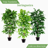 Árvore Seringueira Artificial Planta Grande p/ Decoração:Claro - 5