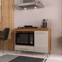 Ver imagem 4 de Balcão para Cooktop 4 e 5 & Forno 105cm com Nicho Armário Cozinha Freijó C/ Off-white