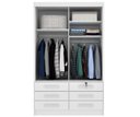 Ver imagem 3 de Guarda Roupa Casal Chicago 2 Portas 6 Gavetas S/Espelho Tcil Neve