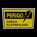 Ver imagem 2 de Kit 2 Placas de Sinalização Perigo Cerca Eletrificada 10x15