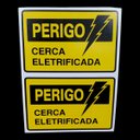 Ver imagem 3 de Kit 2 Placas de Sinalização Perigo Cerca Eletrificada 10x15