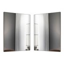 Ver imagem 1 de Kit 2 Espelhos Retangular 90x60cm Moldura Em Aço Preto