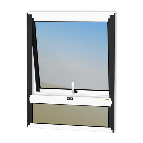 Maxim-Ar Alumínio 80 x 80 c/Band Confort V.Refl.Mix Preto Brimak