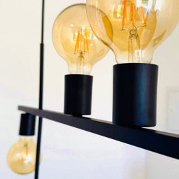 Pendente Lustre Haven 3 Lampadas para Sala Salao Cozinha e Comercio - Preto - 2