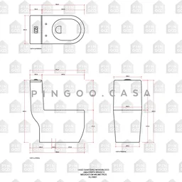 Vaso Sanitário Monobloco Amazonita Pingoo.casa - Preto Fosco - 8