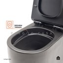 Ver imagem 5 de Vaso Sanitário Monobloco Amazonita Pingoo.casa - Preto Fosco