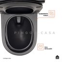 Ver imagem 3 de Vaso Sanitário Monobloco Amazonita Pingoo.casa - Preto Fosco