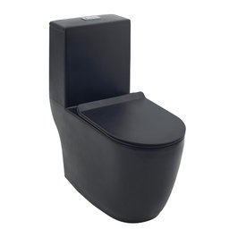 Vaso Sanitário Monobloco Amazonita Pingoo.casa - Preto Fosco - 1