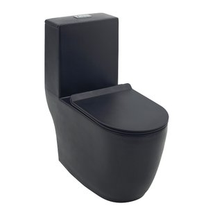 Vaso Sanitário Monobloco Amazonita Pingoo.casa - Preto Fosco