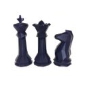 Ver imagem 1 de Estatuetas Rei, Rainha E Cavalo - Peças decorativas De Xadrez - Decoração:Preto