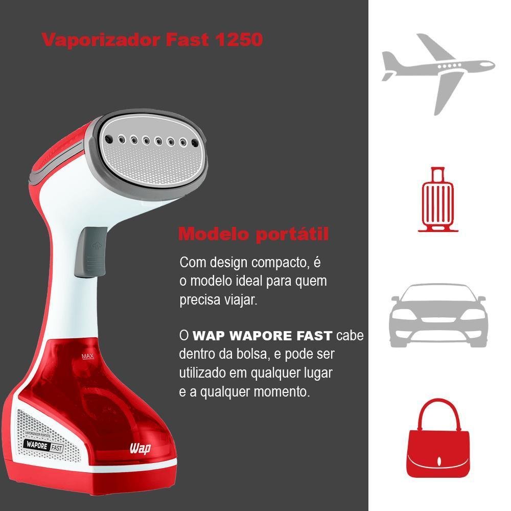 Vaporizador Portátil Wap Wapore Fast 1250w Vermelho - 127v - 7