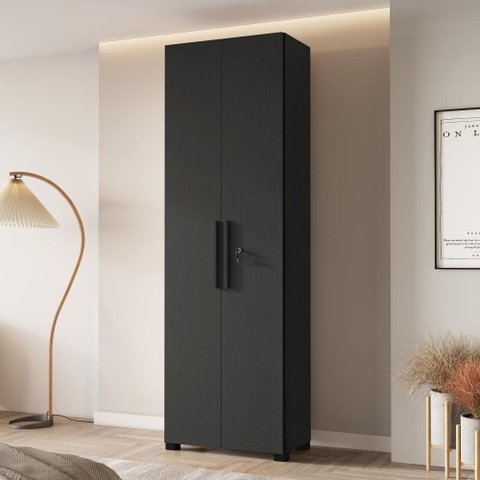Armário Multiuso com Chave 211cm NT4050 Preto Tx Notável Móveis
