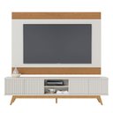 Ver imagem 5 de Rack com Painel Ripado para TV até 75 Polegadas 218CMX140CM Pés em Madeira Maciça 4 Portas Colibri