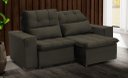 Ver imagem 1 de Sofá Retrátil e Reclinável 150 cm Classic Veludo Tabaco