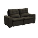 Ver imagem 4 de Sofá Retrátil e Reclinável 150 cm Classic Veludo Tabaco