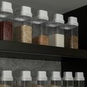 Ver mais imagens de Dispenser Pote Hermético 2,3l com Medidor Porta Mantimentos Cereais Arroz Feijão ou