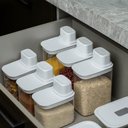 Ver imagem 6 de Dispenser Pote Hermético 2,3l com Medidor Porta Mantimentos Cereais Arroz Feijão ou