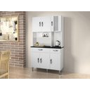 Ver imagem 4 de Armario Cozinha 6 Portas 2 Gavetas Ventura CHF Moveis Branco