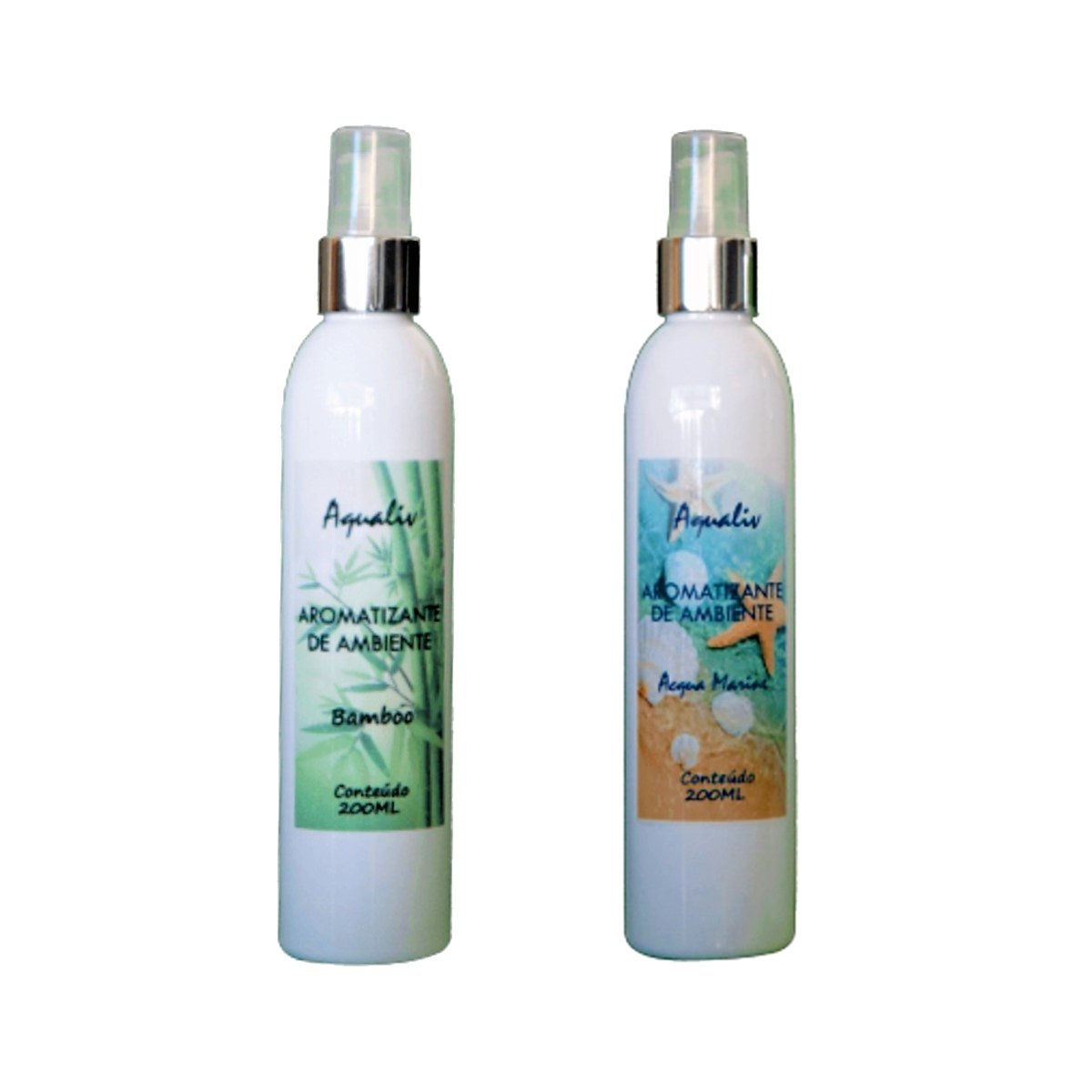 Kit 2 Aromatizador de Ambiente Acqua Marine e Bamboo 200ml - 1